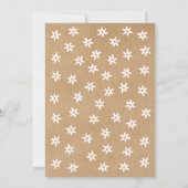 Eerste Heilige Communie Rustic Modern Floral Kaart (Achterkant)