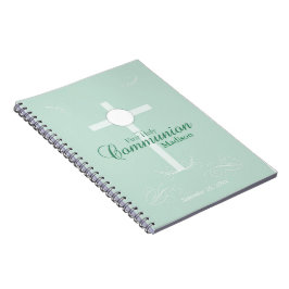 Eerste Heilige Communie, Schrift in Zacht Groen Notitieboek