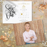 Eerste Heilige Communie Sla de Datum Kalender Foto Aankondigingskaart<br><div class="desc">Deze  eerste heilige gemeenschap behalve de datumkaart heeft een kalender en  gouden liefdeshart dat uw speciale datum benadrukt. Het omgekeerde kenmerkt uw speciale foto. Ontworpen door: Thisnotme©</div>