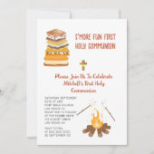 Eerste Heilige Communie Smore Fun Campfire foto Kaart (Voorkant)