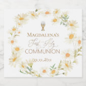 Eerste Heilige Communie Sparkling Wijnetiket (Enkel label)