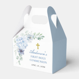 Eerste Heilige Communie Stofblauw Bloem Bedankdoosjes