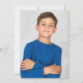 Eerste Heilige Communie Stofblauwe Foto Kaart (Achterkant)