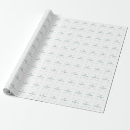 Eerste Heilige Communie, tekst in zachte groene kl Cadeaupapier