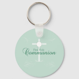 Eerste Heilige Communie, tekst in zachte groene kl Sleutelhanger