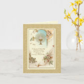 Eerste Heilige Communie Traditionele Katholieke Vi Kaart (Gele Bloem)