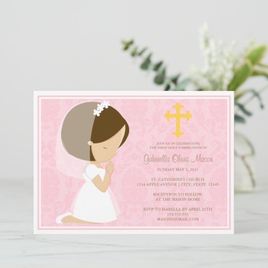 Eerste Heilige Communie | Uitnodiging (Staand voorkant)