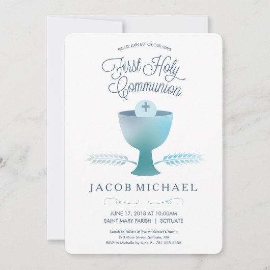 Eerste Heilige Communie Uitnodiging (Voorkant)