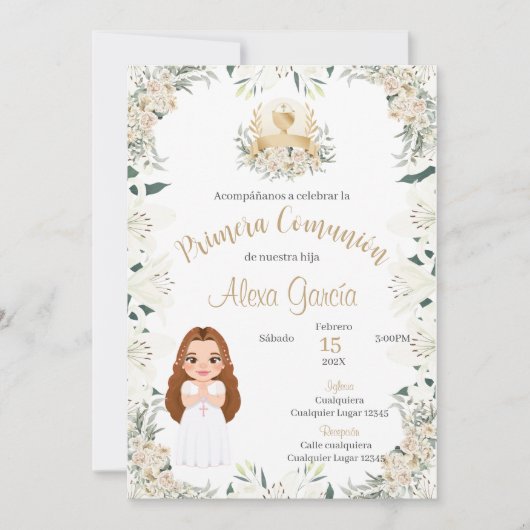 Eerste Heilige Communie Uitnodiging (Voorkant)