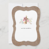 Eerste Heilige Communie Uitnodiging Aquarel Bloemm (Achterkant)