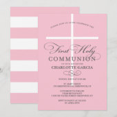 Eerste Heilige Communie Uitnodiging blauw (Voorkant / Achterkant)