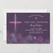 Eerste Heilige Communie Uitnodiging - Bloemen van (Voorkant)