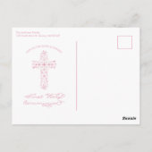 Eerste Heilige Communie Uitnodiging Briefkaart met (Achterkant)