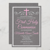 Eerste Heilige Communie Uitnodiging, Eerste Commun Kaart (Voorkant / Achterkant)