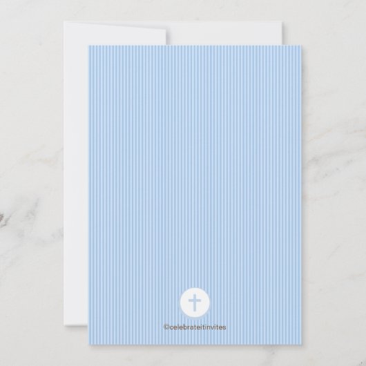 Eerste Heilige Communie Uitnodiging Kelk Jongen Bl (Achterkant)