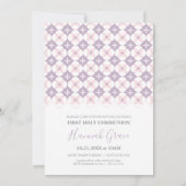 Eerste Heilige Communie Uitnodiging Meisje 1e Comm (Voorkant)