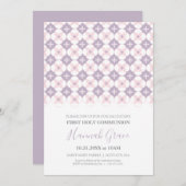 Eerste Heilige Communie Uitnodiging Meisje 1e Comm (Voorkant / Achterkant)