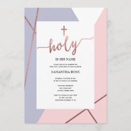 Eerste Heilige Communie Uitnodiging Meisje, Roos G