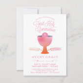 Eerste Heilige Communie Uitnodiging - Meisje Uitno (Voorkant)