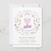 Eerste Heilige Communie Uitnodiging, Meisje Uitnod Kaart (Voorkant)