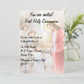 Eerste Heilige Communie, uitnodiging voor bevestig (Staand voorkant)