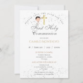 Eerste Heilige Communie Uitnodiging voor jongen (Voorkant)