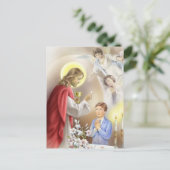 Eerste Heilige Communie Uitnodiging voor jongens (Staand voorkant)