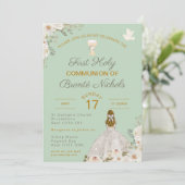 Eerste Heilige Communie Uitnodigingen Boho Chalice (Staand voorkant)