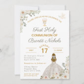 Eerste Heilige Communie Uitnodigingen Boho Chalice (Voorkant)