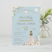 Eerste Heilige Communie Uitnodigingen Boho Chalice (Staand voorkant)