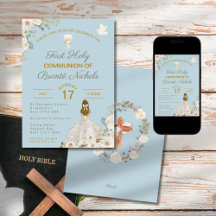 Eerste Heilige Communie Uitnodigingen Boho Chalice