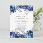 Eerste Heilige Communie van de zee, wit en zilver Kaart (Staand voorkant)