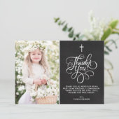 Eerste Heilige Communie van het karton van het whi Bedankkaart (Staand voorkant)