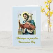 Eerste Heilige Communie - voor Gelukwensen - Kaart (Gele Bloem)