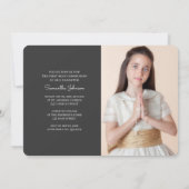 Eerste Heilige Communie voor haar | Moderne foto Kaart (Achterkant)