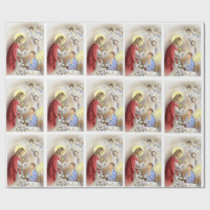 Eerste heilige communie voor het verpakken van jon cadeaupapier