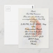 Eerste heilige communie voor meisje briefkaart (Voorkant / Achterkant)