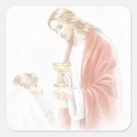 Eerste heilige communie voor meisje sticker (Voorkant)
