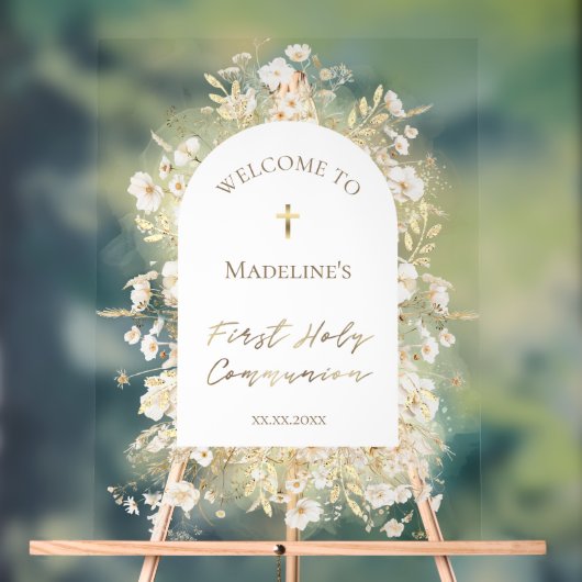 Eerste Heilige Communie welkom Acryl Bord (Neutraal)