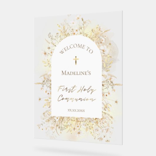 Eerste Heilige Communie welkom Acryl Bord (Hoek)