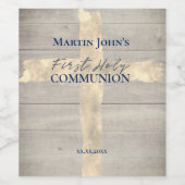 Eerste Heilige Communie Wijn Etiket (Enkel label)