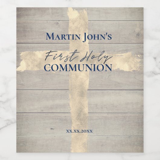 Eerste Heilige Communie Wijn Etiket (Enkel label)