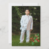 Eerste Heilige Communie Winter Woud Sneeuwvlok Kaart (Achterkant)