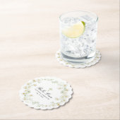 Eerste Heilige Communie Witte Daisy Bloemen Custom Kartonnen Onderzetters (Insitu)