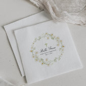 Eerste Heilige Communie Witte Daisy Bloemen Custom Servet