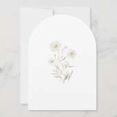 Eerste Heilige Communie Witte Daisy Bloemenboog Kaart (Achterkant)