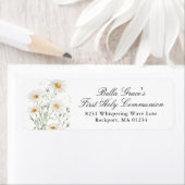 Eerste Heilige Communie Witte Daisy Terugkeer Adre Etiket (Insitu)