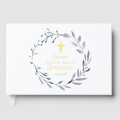 Eerste Heilige Communieblauwe baard Gastenboek (Voorkant)