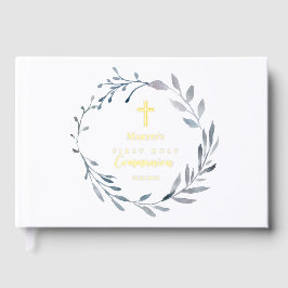 Eerste Heilige Communieblauwe baard Gastenboek