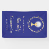Eerste Heilige Communieblauwe banner (Horizontaal)